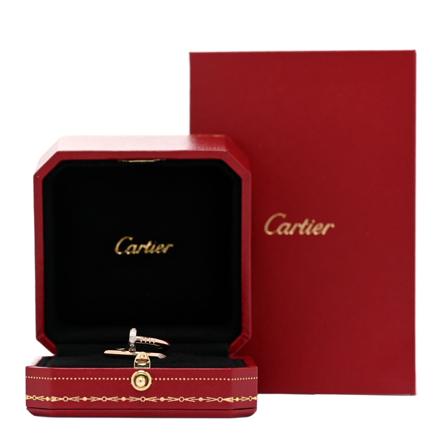 Cartier 18K Pink Gold Diamond Juste Un Clou Ring 52 6 5 of 5