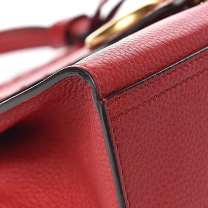 Gucci Calfskin Mini GG Marmont Top Handle Bag Vulcanic Red 11 of 24