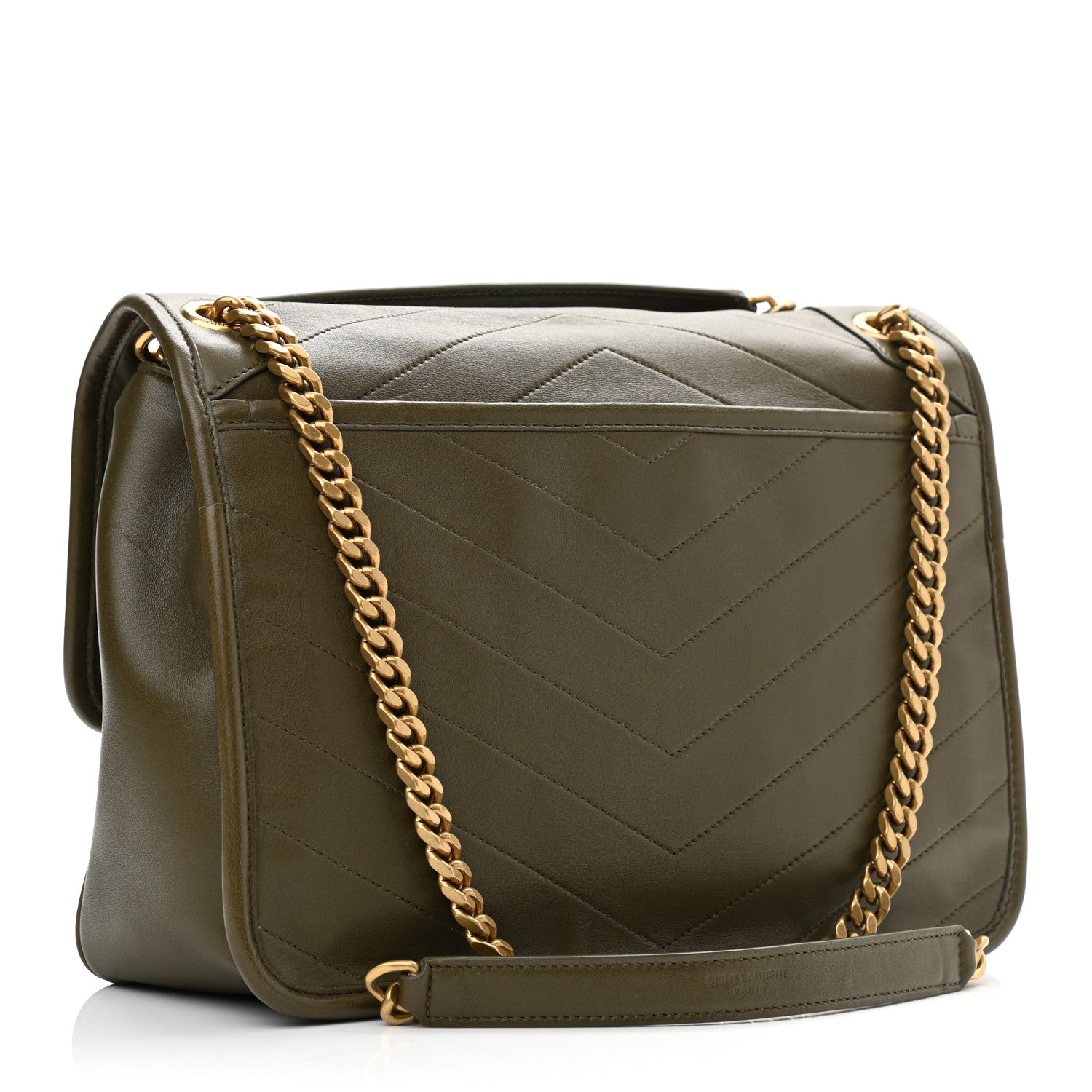 Saint Laurent Lambskin Matelasse Monogram Medium Niki Chain Satchel Seaweed 3 of 11