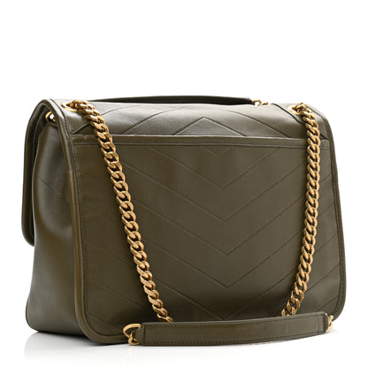 Saint Laurent Lambskin Matelasse Monogram Medium Niki Chain Satchel Seaweed 3 of 11