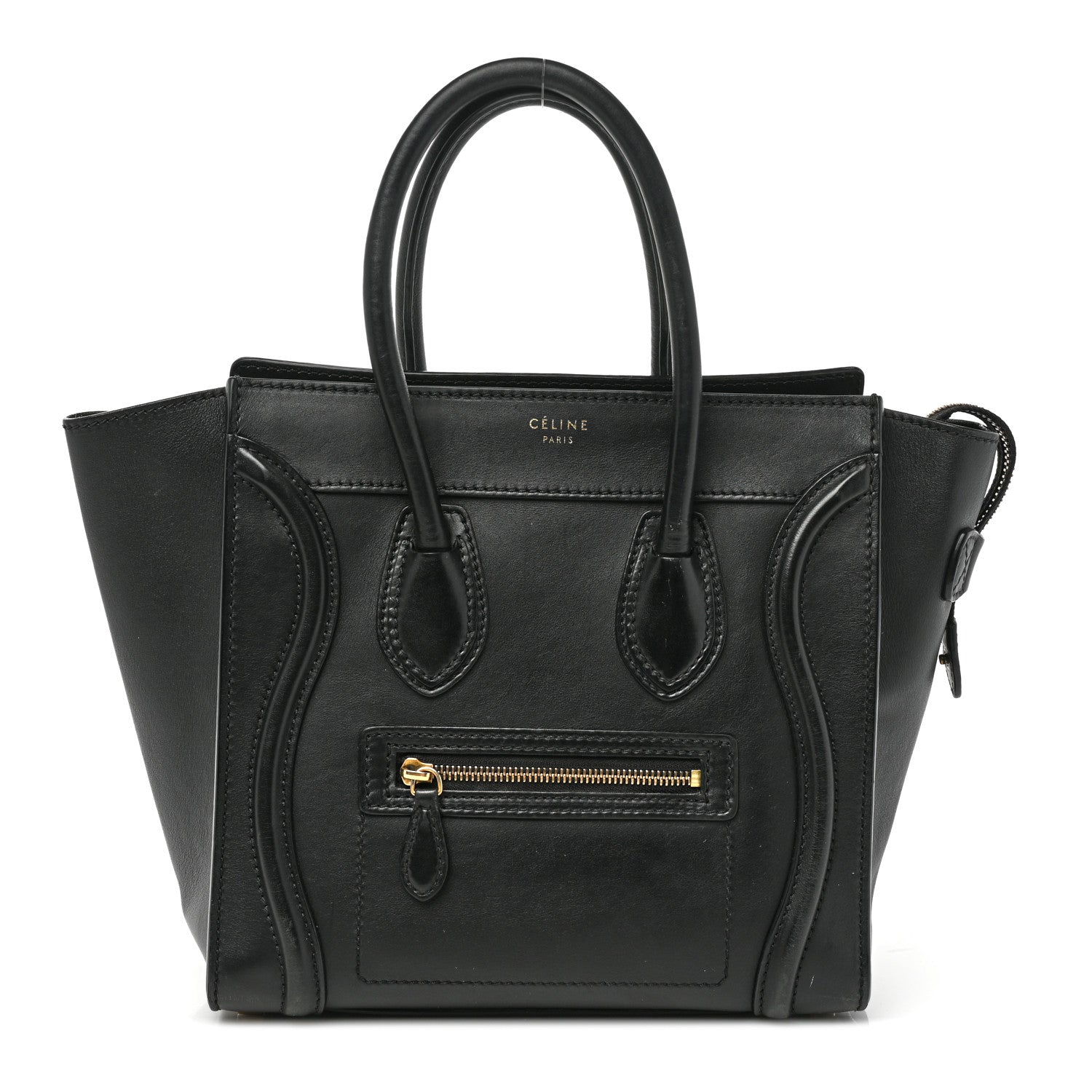 Celine Smooth Calfskin Micro Luggage Black 1 of 10
