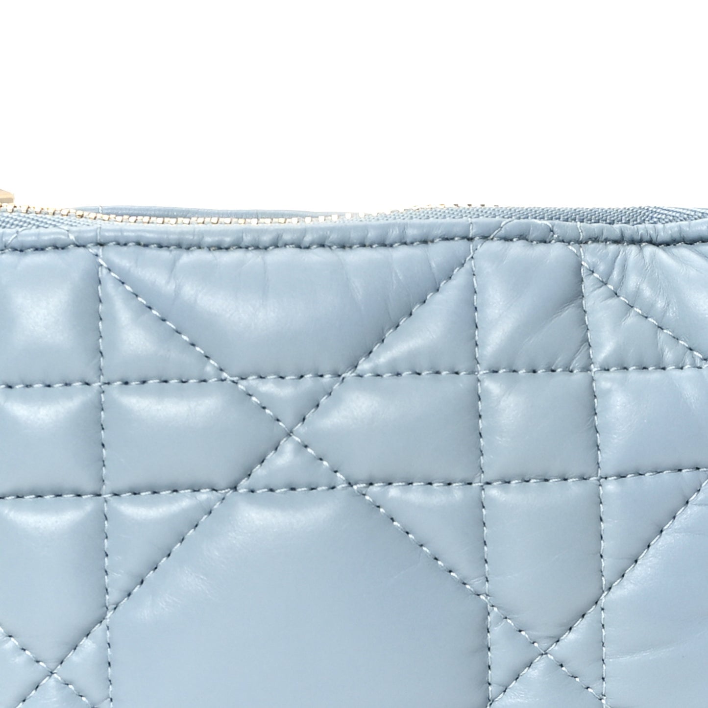 Calfskin Macrocannage Small Diortravel Nomad Pouch Bracing Blue