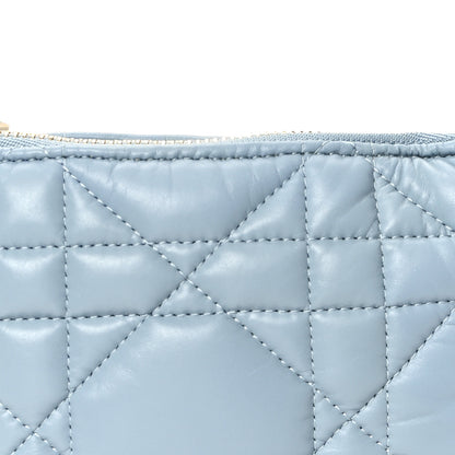 Christian Dior Calfskin Macrocannage Small Diortravel Nomad Pouch Bracing Blue 8 of 11