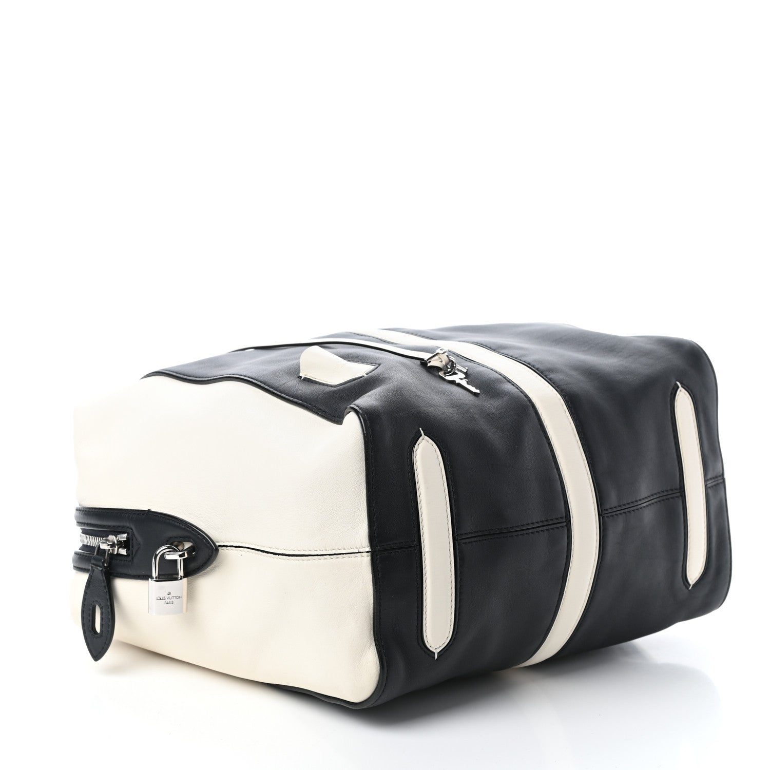 Louis Vuitton Calfskin Suship North South Speedy Navy White 4 of 9