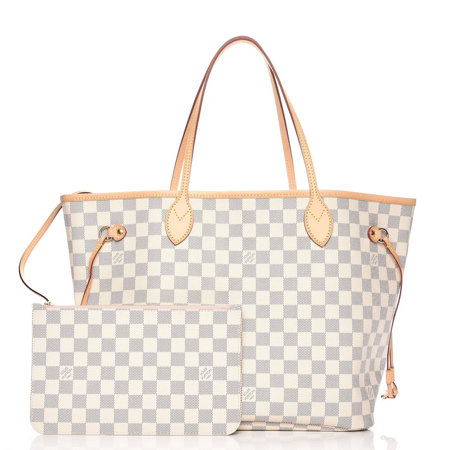 Damier Azur Neo Neverfull MM Rose Ballerine