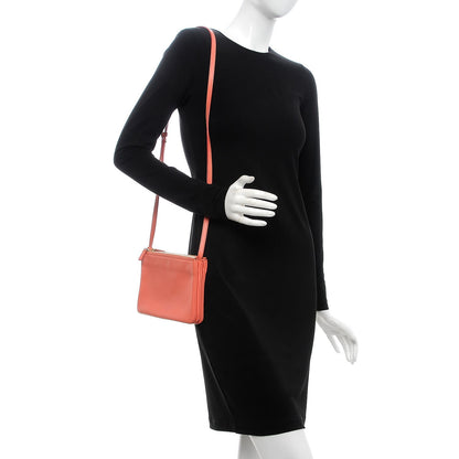 Celine Lambskin Small Trio Crossbody Bag Lipstick 2 of 13