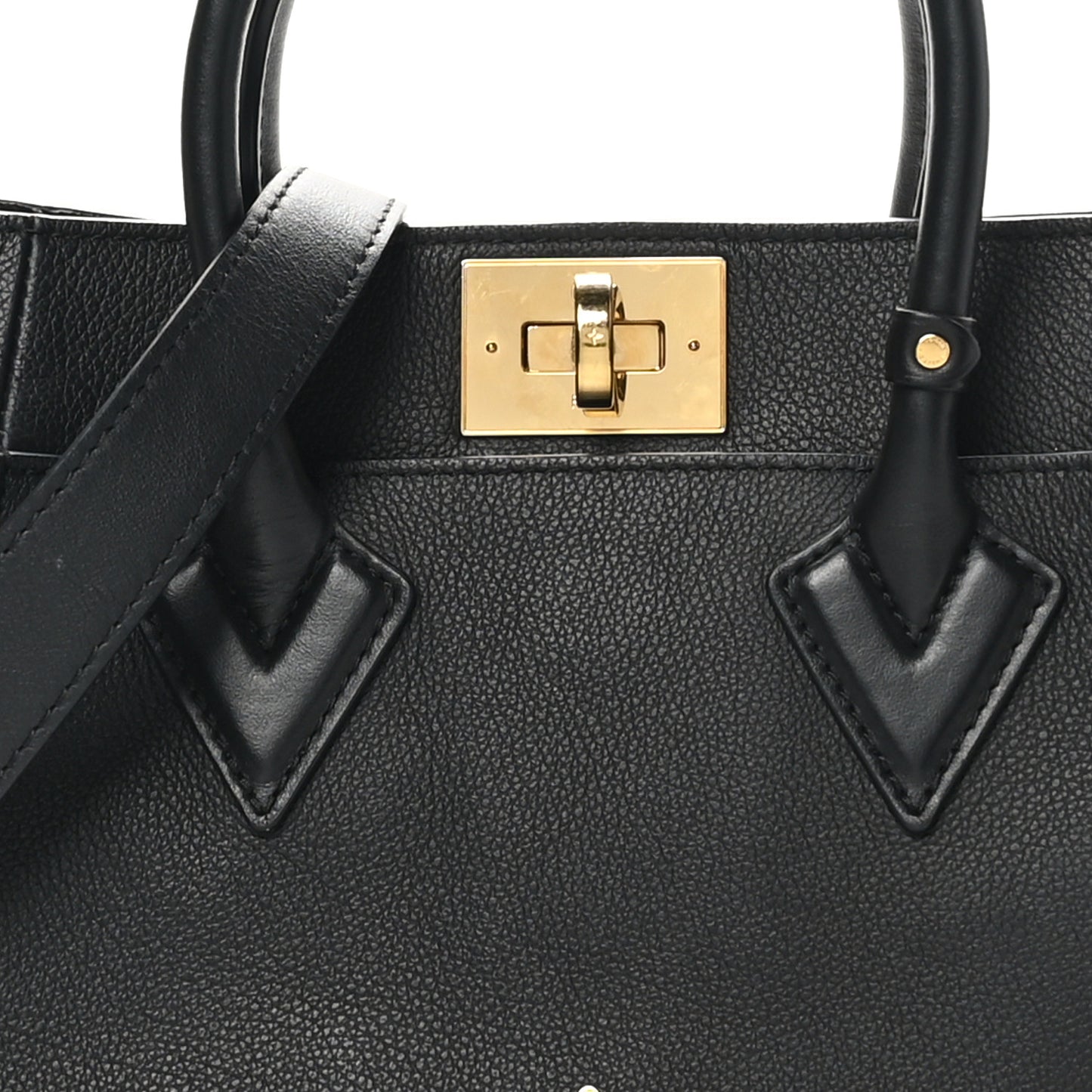 Calfskin Monogram On My Side PM Black