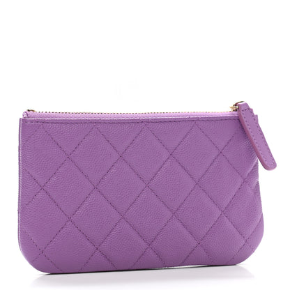 Chanel Caviar Quilted Small Cosmetic Case Purple 2 of 7