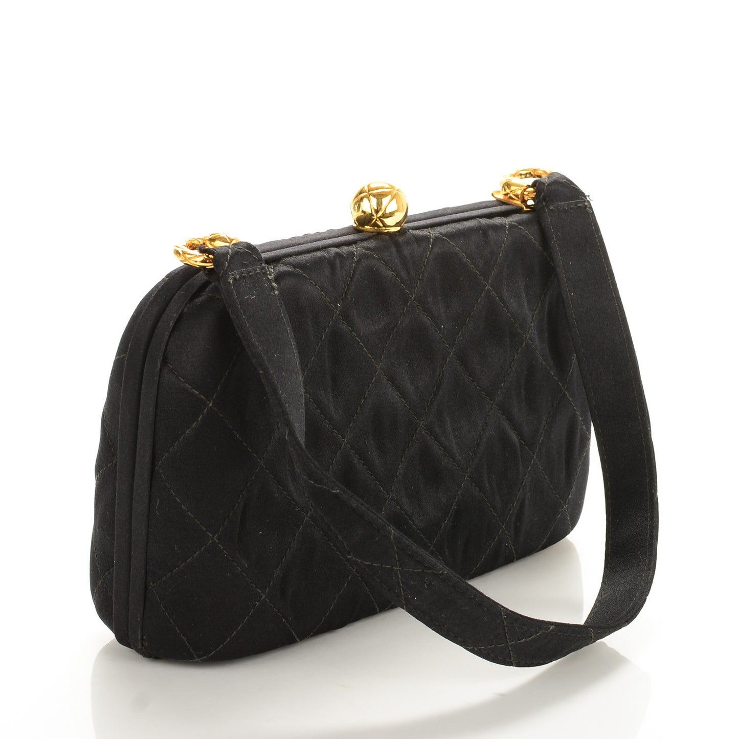 Satin Evening Bag Black