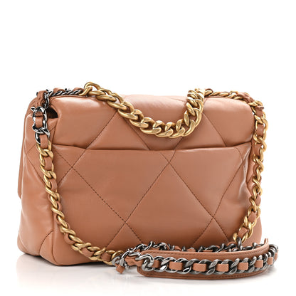 Chanel Lambskin Quilted Medium Chanel 19 Flap Brown 3 of 9