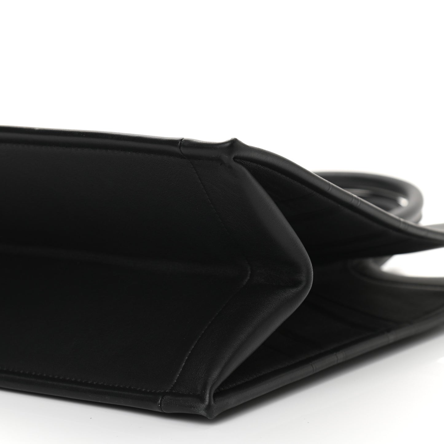 Calfskin Embossed Medium Book Tote Black