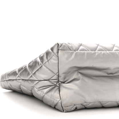 Chanel Nylon Quilted Small Coco Cocoon Tote Silver 9 of 14