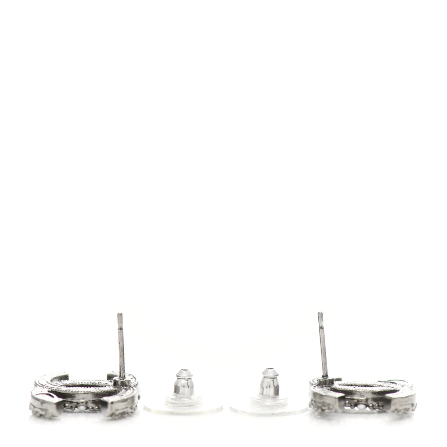 Ruthenium Crystal Pearl Caviar Earrings