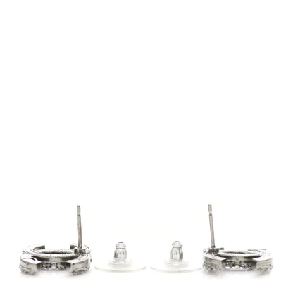 Chanel Ruthenium Crystal Pearl Caviar Earrings 3 of 4
