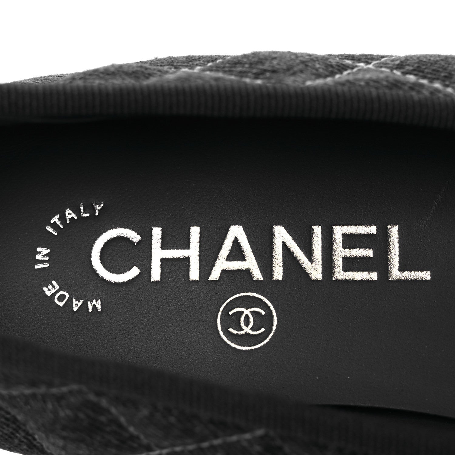 Chanel Washed Denim Quilted Cap Toe CC Ballerina Flats 36 Blue 9 of 11