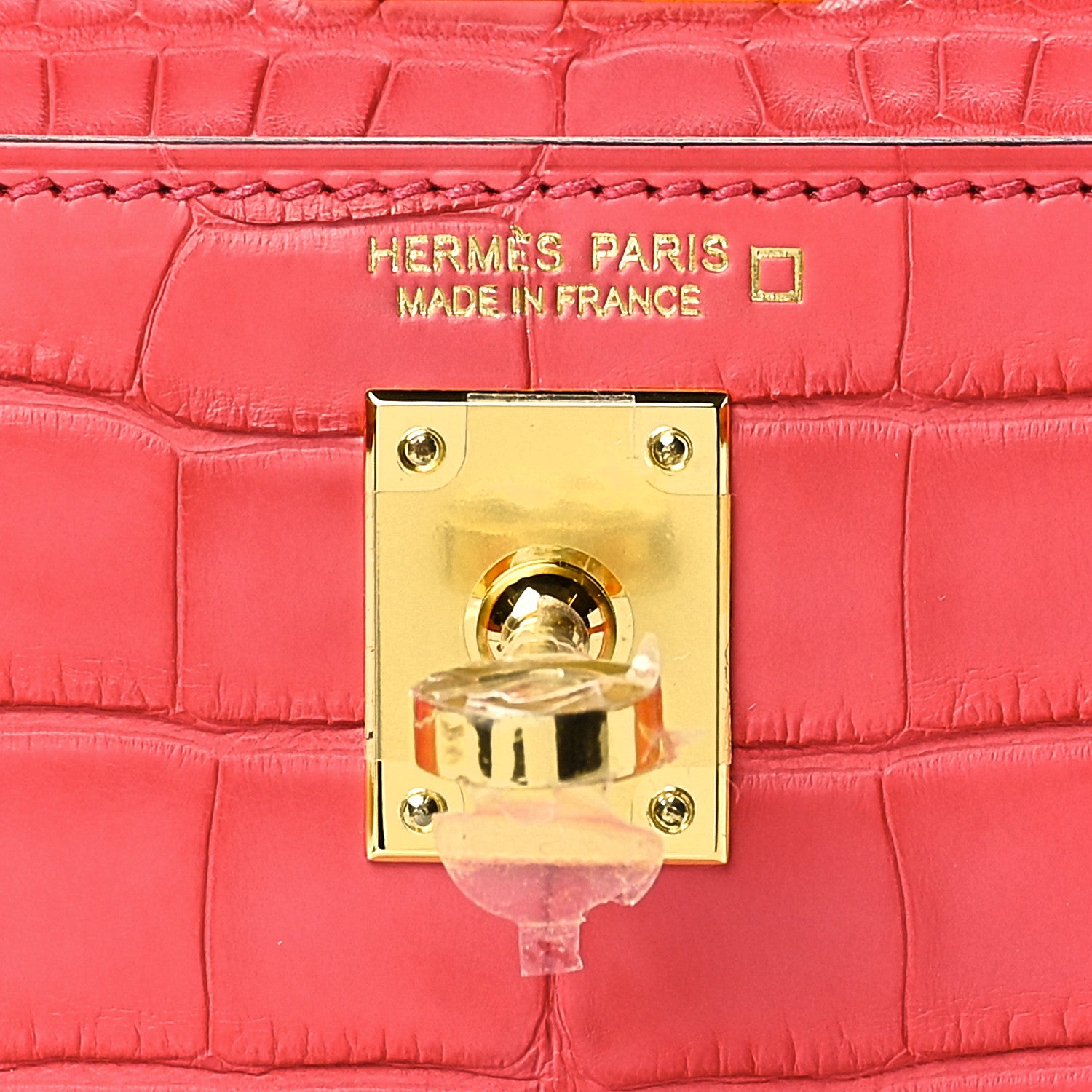 Hermes Matte Alligator Kelly Danse II Belt Bag Bougainvillea 8 of 13