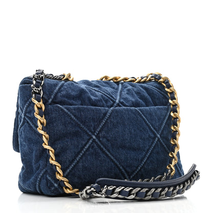 Chanel Denim Quilted Medium Chanel 19 Flap Blue 2 of 10