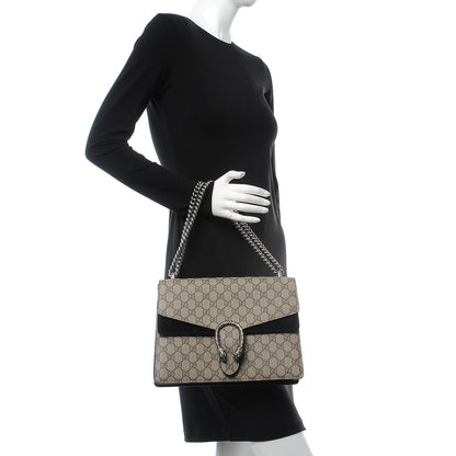 Gucci GG Supreme Monogram Medium Dionysus Shoulder Bag Black 2 of 10