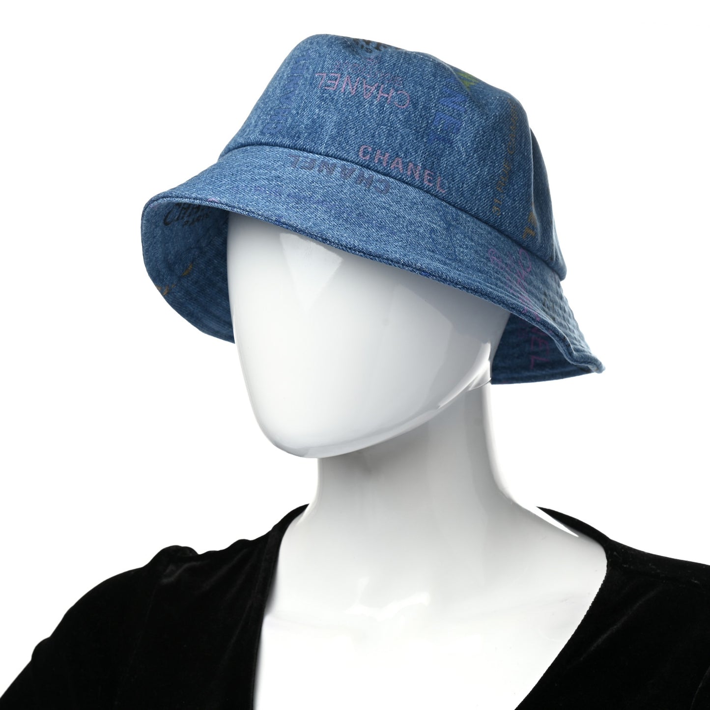 Denim Mood Cloche Bucket Hat L Blue