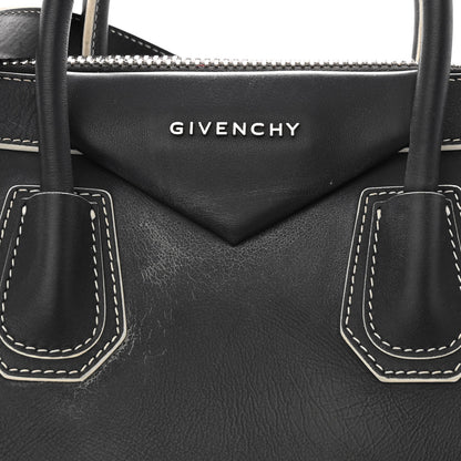 Givenchy Calfskin Contrast Stitched Medium Antigona Black 11 of 14