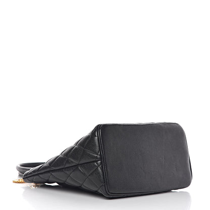 Chanel Caviar Quilted Medallion Tote Black 4 of 18