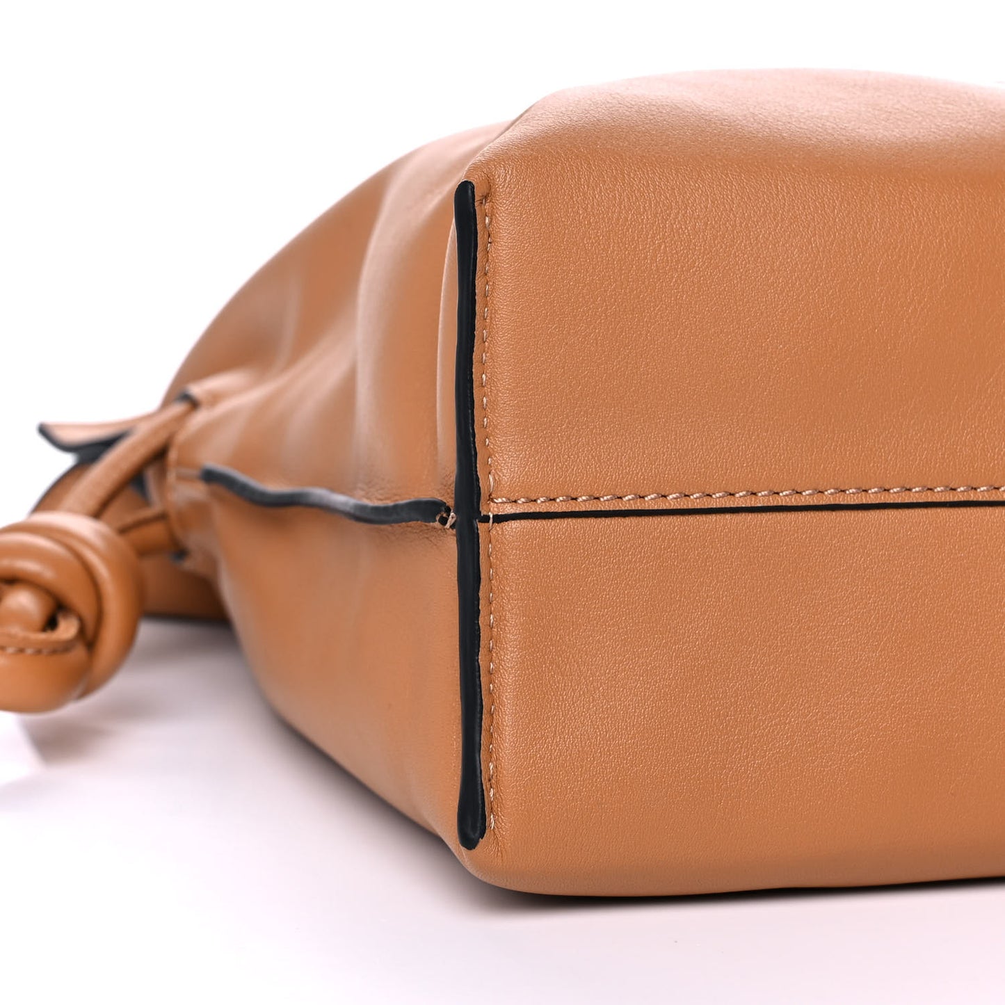 Nappa Flamenco Knot Clutch Warm Desert