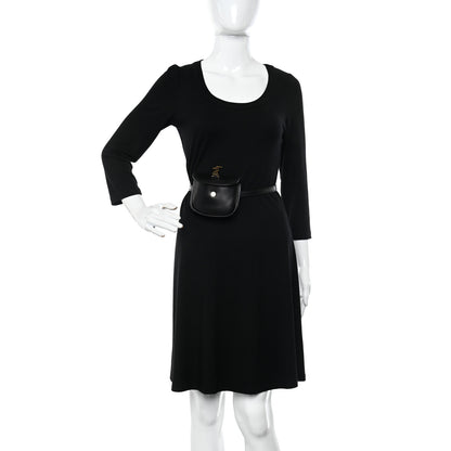 Saint Laurent Smooth Calfskin Mini Classic Monogram Kaia Belt Black 2 of 14