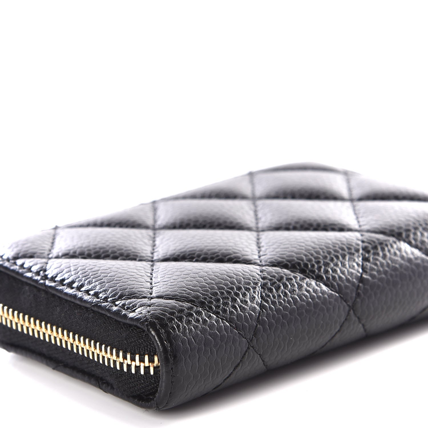 Chanel Caviar Quilted Zip Coin Purse Black 5 of 11