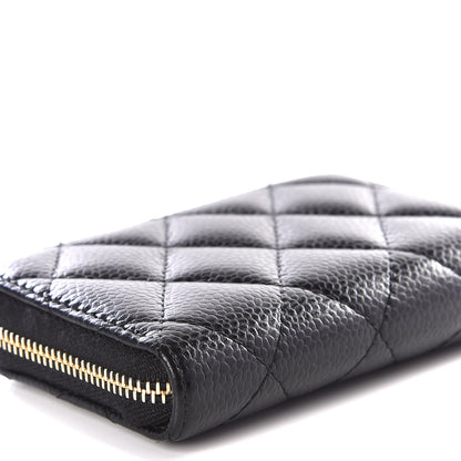 Chanel Caviar Quilted Zip Coin Purse Black 5 of 11