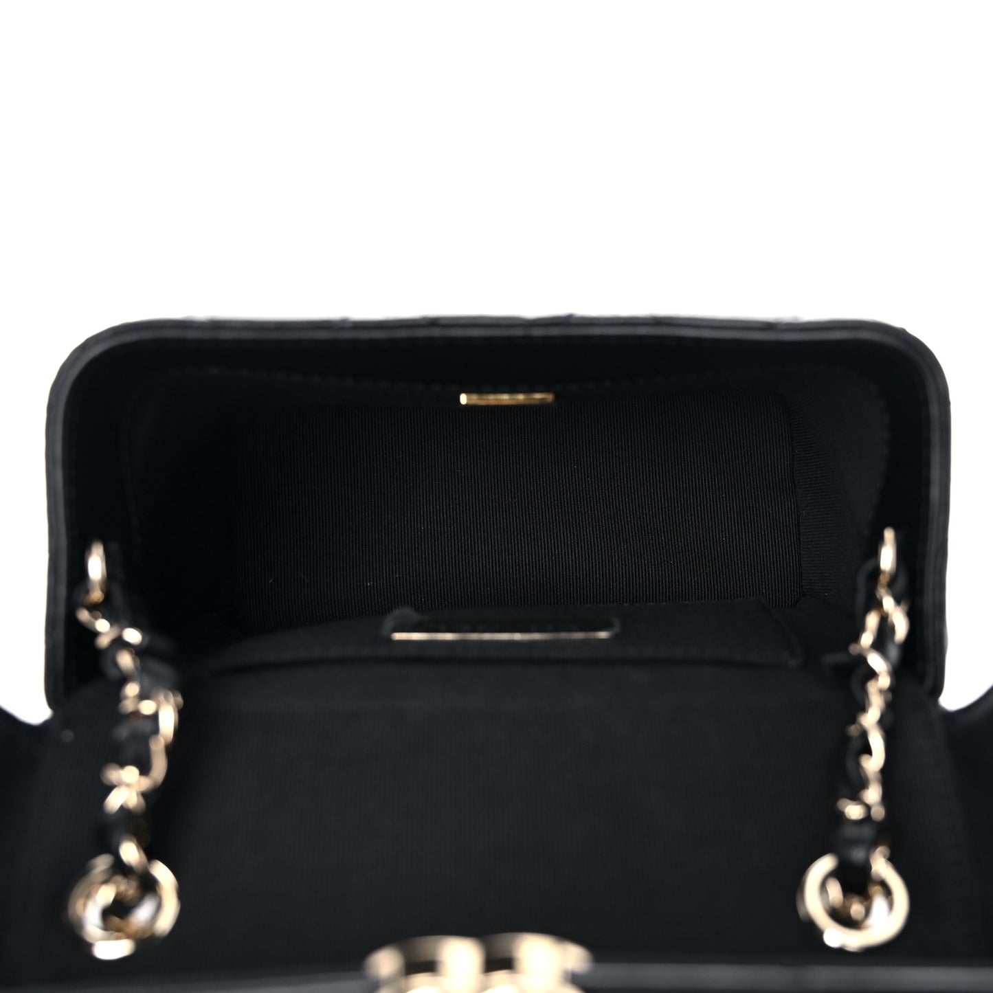 Lambskin Quilted Small Box Bag Black
