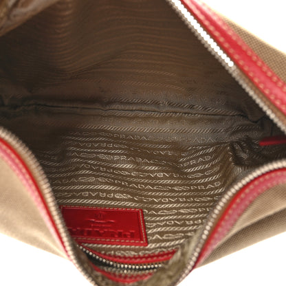 Prada Jacquard Logo Hobo Corda Rosso 4 of 7
