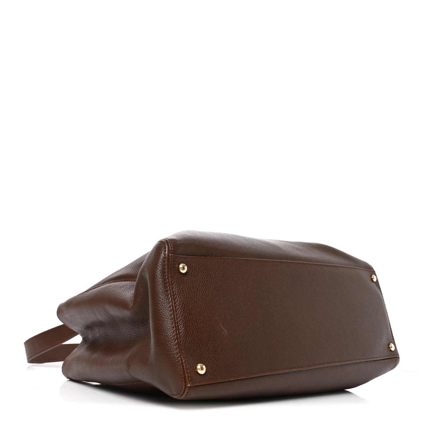 Calfskin Cerf Executive Shopper Tote Brown