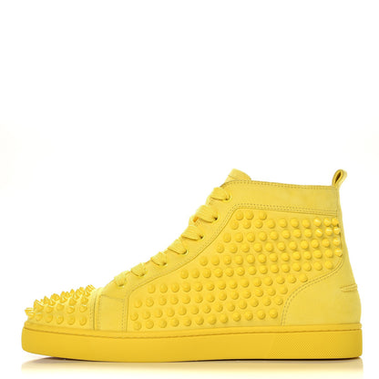 Christian Louboutin Mens Suede Louis Spikes Flat Sneakers 39.5 Sun 1 of 12