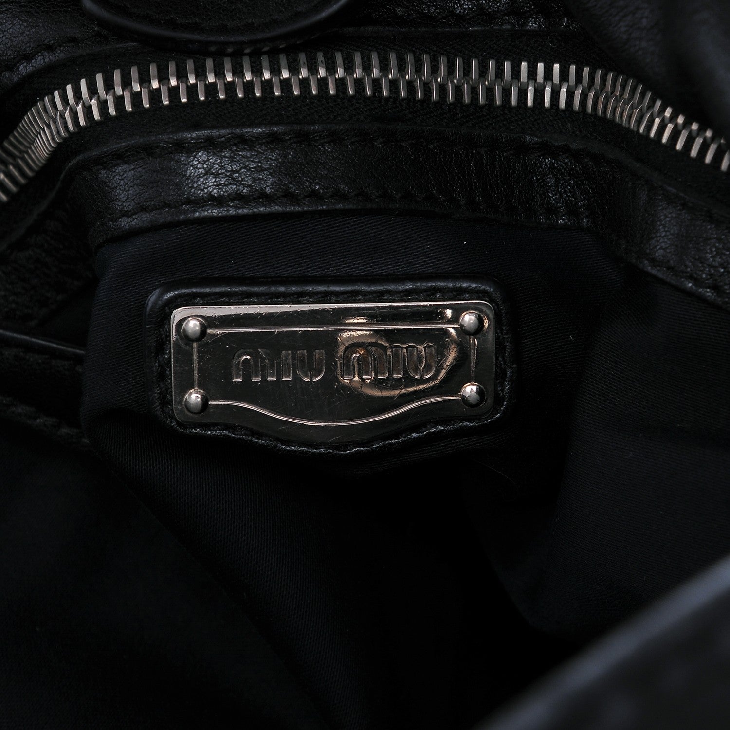 Miu Miu Vitello Lux Large Tote Nero Black 6 of 7