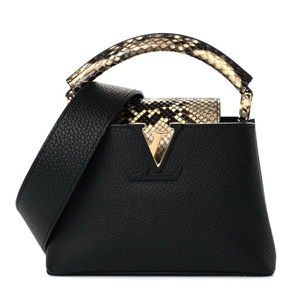 Louis Vuitton Taurillon Python Mini Capucines Black 1 of 8