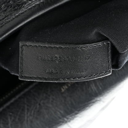 Saint Laurent Crinkled Calfskin Matelasse Monogram Medium Niki Chain Satchel Black 7 of 11