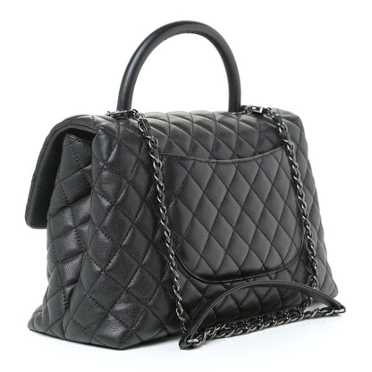 Chanel Caviar Quilted Medium Coco Handle Flap Black 5 of 18