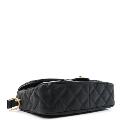 Chanel Lambskin Quilted Crossbody Flap Black 4 of 10