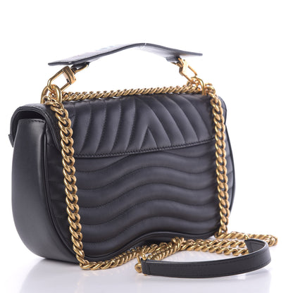 Louis Vuitton Calfskin Love Lock New Wave Chain MM Black 4 of 14