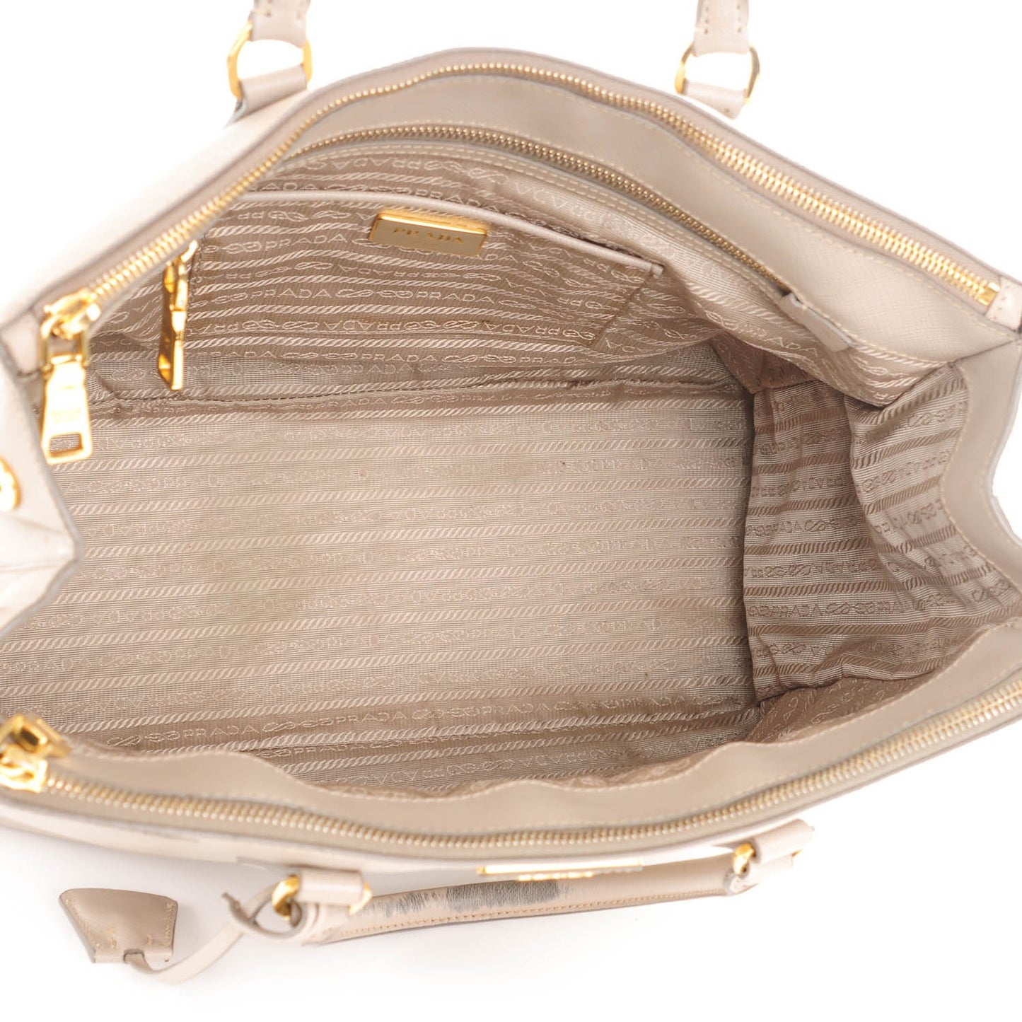 Saffiano Medium Galleria Double Zip Tote Pomice