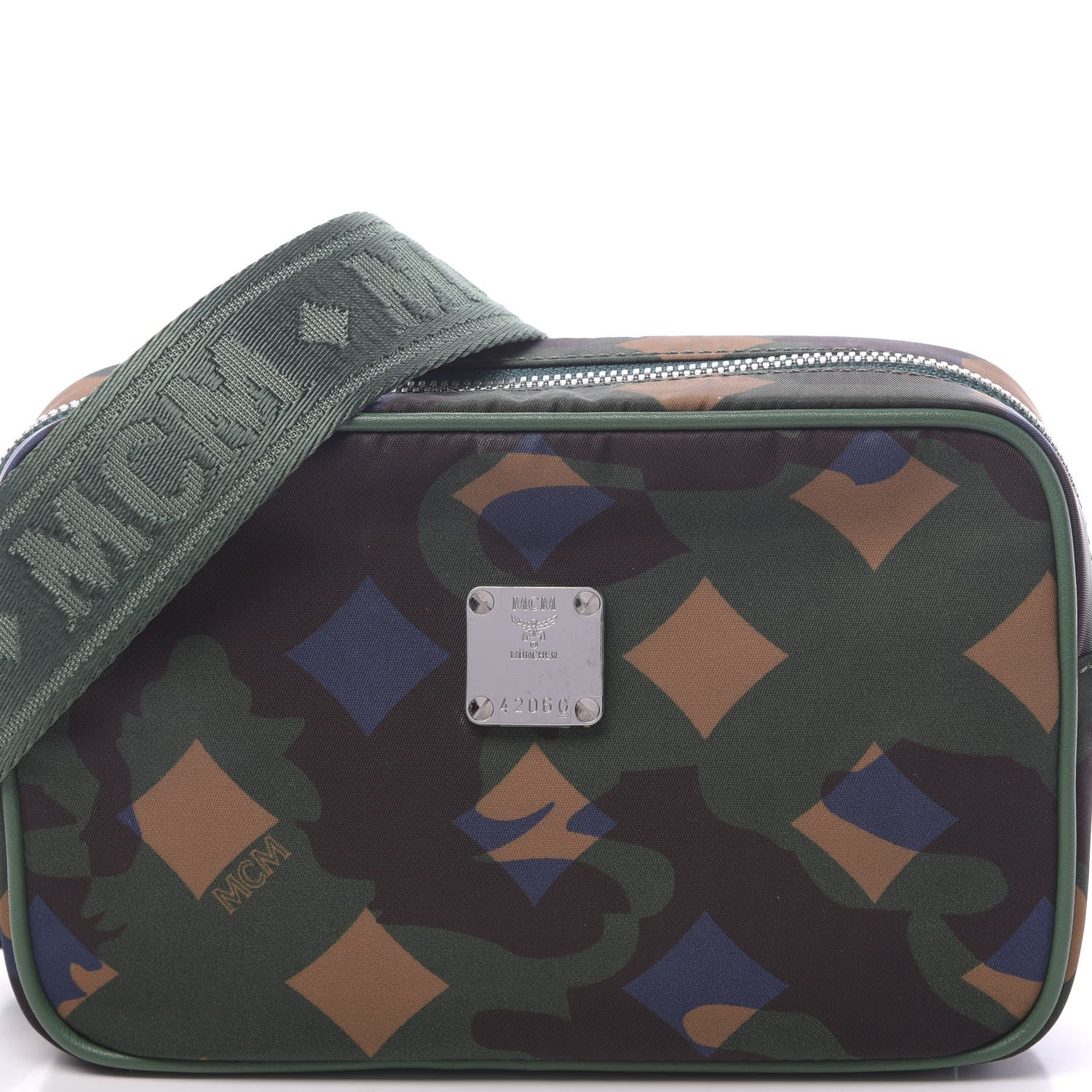 MCM Nylon Camo Dieter Small Camera Crossbody Bag Eden 9 of 9