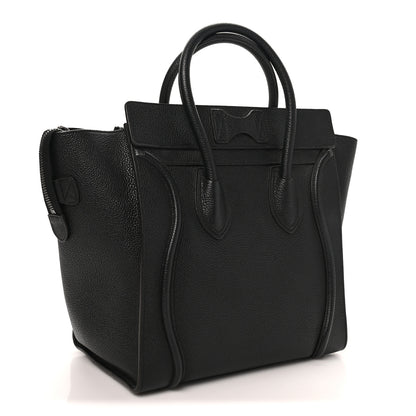 Celine Smooth Calfskin Mini Luggage Black 3 of 9