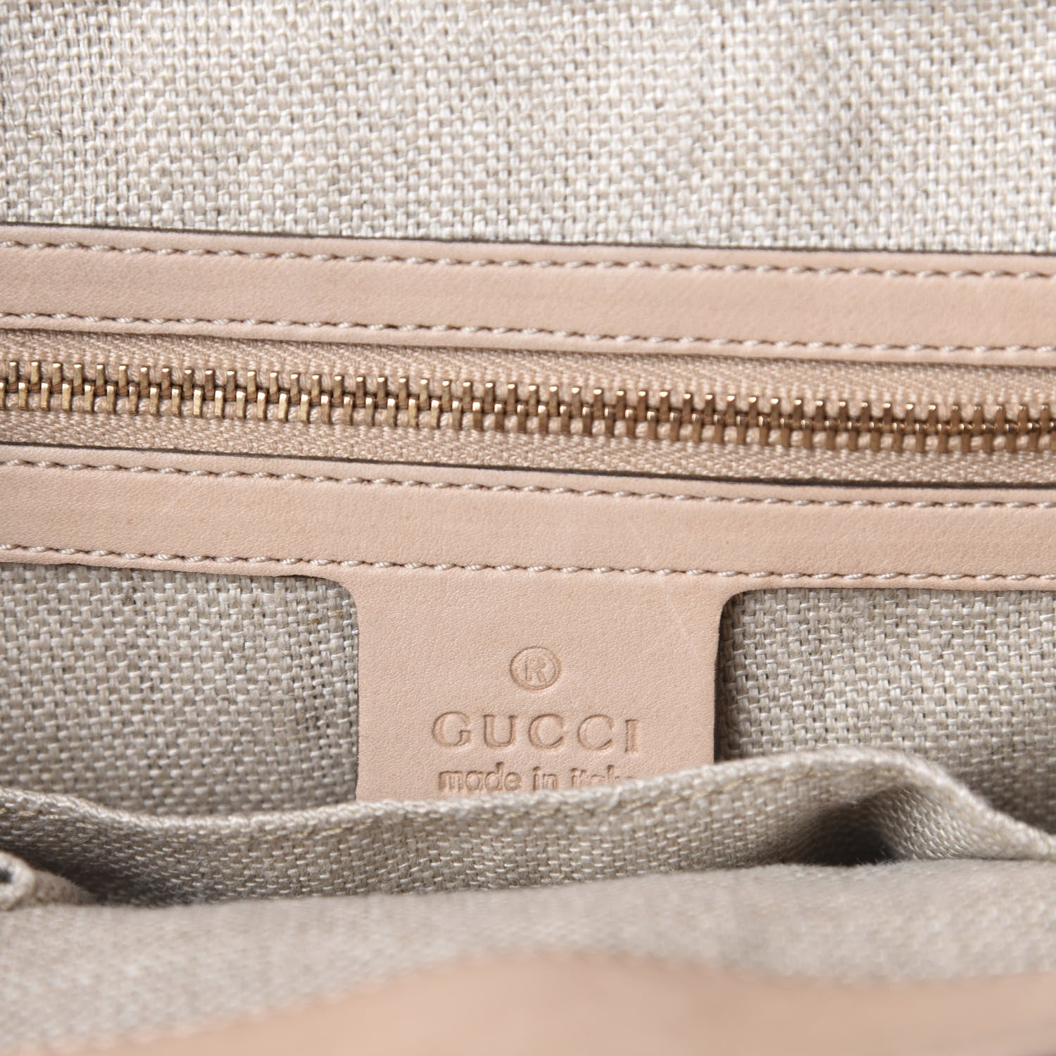 Gucci Calfskin Handmade Medium Top Handle Bag Taupe 9 of 14
