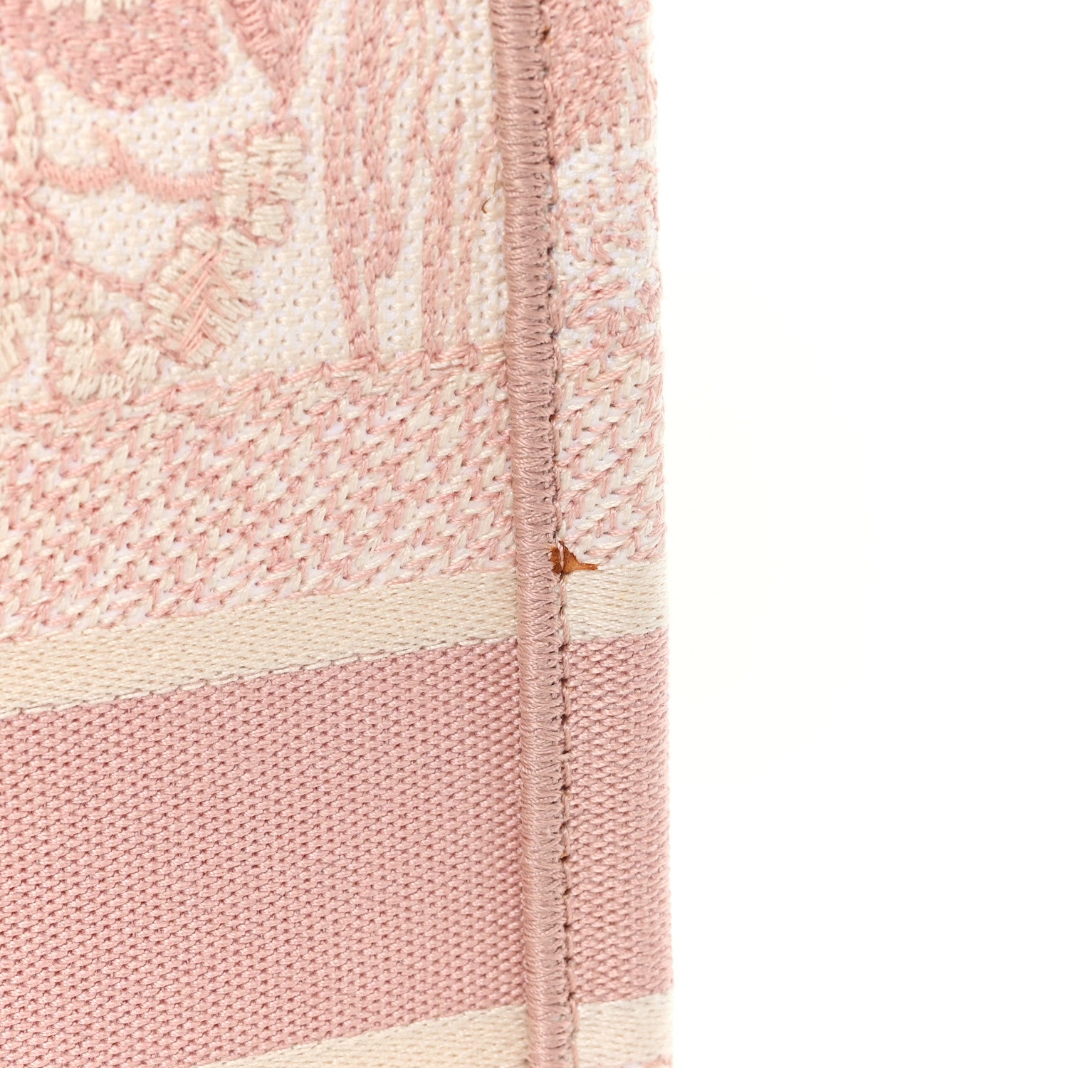Christian Dior Canvas Toile De Jouy Embroidered Large Book Tote Pink 12 of 12