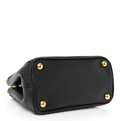 Prada Saffiano Lux Micro Galleria Double Zip Tote Black 4 of 12
