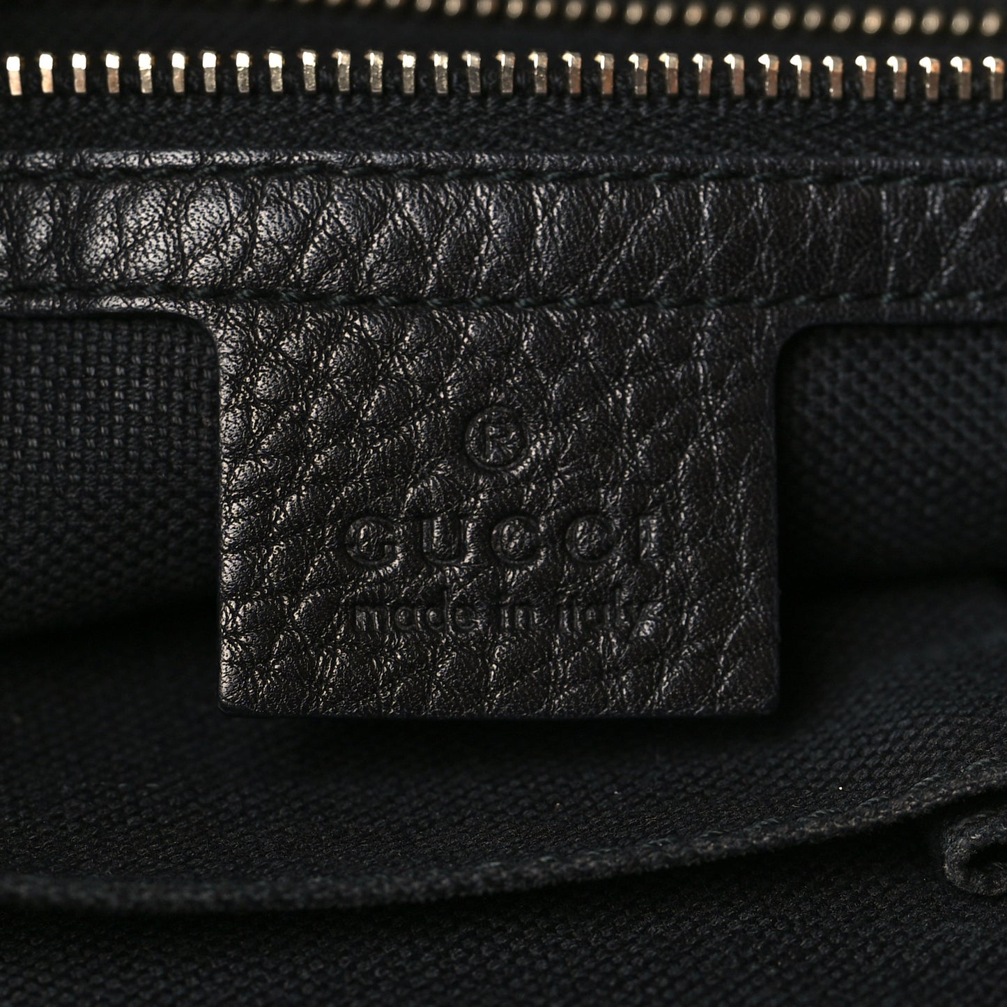 Pebbled Calfskin Bamboo Shopper Tote Black