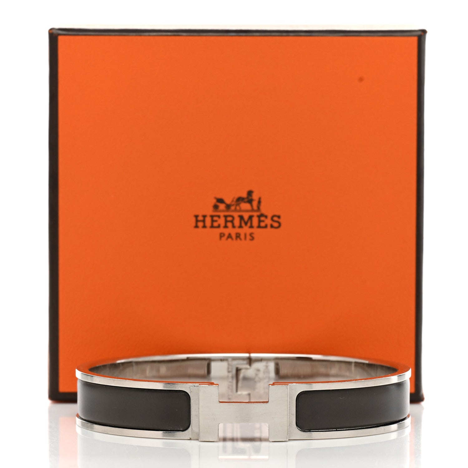 Hermes Matte Enamel Narrow Clic Clac HH Bracelet T5 Etain 5 of 5