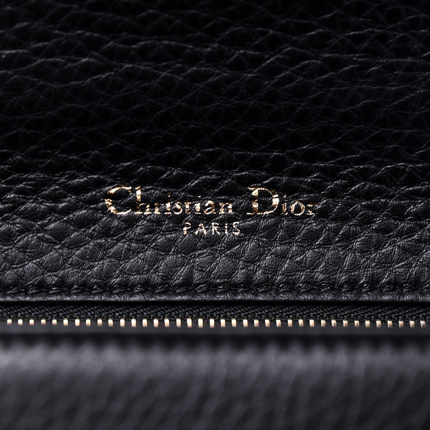 Grained Calfskin Small Diorama Flap Bag Black