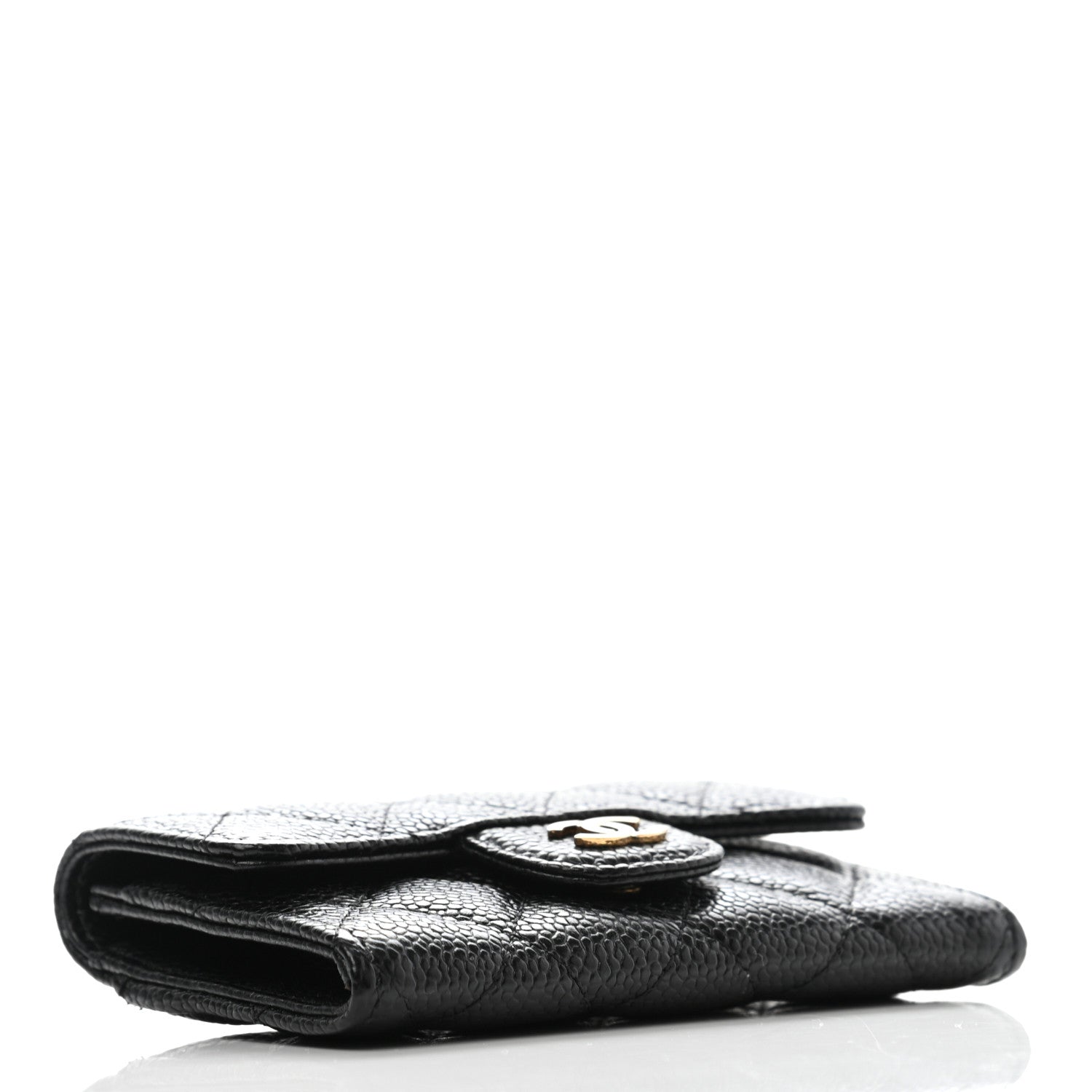 Chanel Caviar Quilted Flap Card Holder Wallet Black 4 of 10