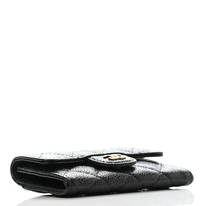 Chanel Caviar Quilted Flap Card Holder Wallet Black 4 of 10